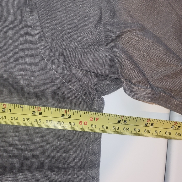 J. Crew Vintage Tie Dye Button Up Short Sleeve Linen Shirt Grey Men's Large NWT - Picture 8 of 12